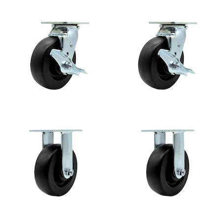 Service Caster Tool Box Caster Wheel Set 6'' Polyolefin Swivel Casters, 4PK TOOL-SCC-30CS620-POB-TLB-2-R-2
